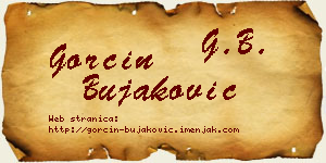 Gorčin Bujaković vizit kartica